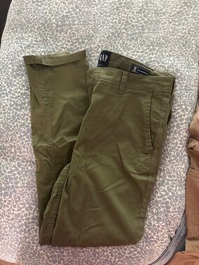 Olive gap relaxed girlfriend pants